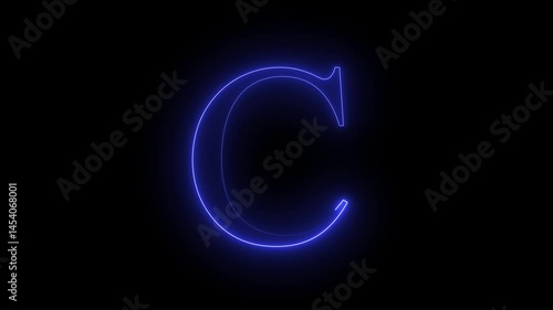 Wallpaper Mural capital latter text animation colorful lights neon line. Neon glowing text effect, editable neon light text style isolated on black background colorful lights neon line. Torontodigital.ca