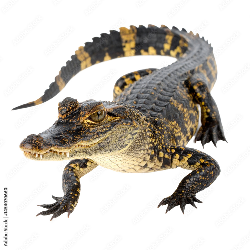 Naklejka premium crocodile on white background
