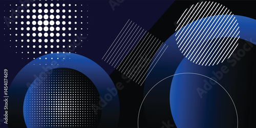 Abstract blue geometric background. Dynamic shapes composition. vector illustration. eps 10