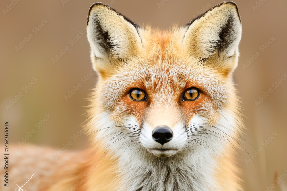 A close-up portrait of a stunning red fox showcasing its vibrant fur and piercing eyes. A close-up portrait of a stunning red fox showcasing its vibrant fur and piercing eyes.