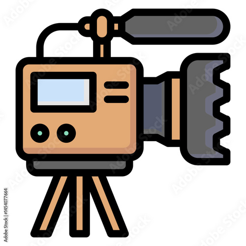 Vector Illustration of a Video Camera