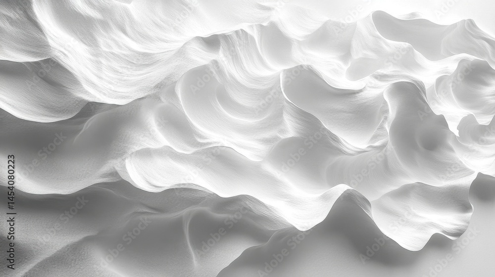 Obraz premium Abstract White Texture Background with Wavy Pattern and Smooth Surface Design