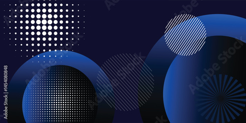 Abstract blue geometric background. Dynamic shapes composition. vector illustration. eps 10