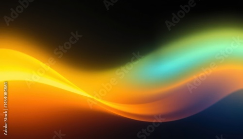 Wallpaper Mural Gradient wave formation on dark background with vibrant color transitions in smooth elegant design Torontodigital.ca