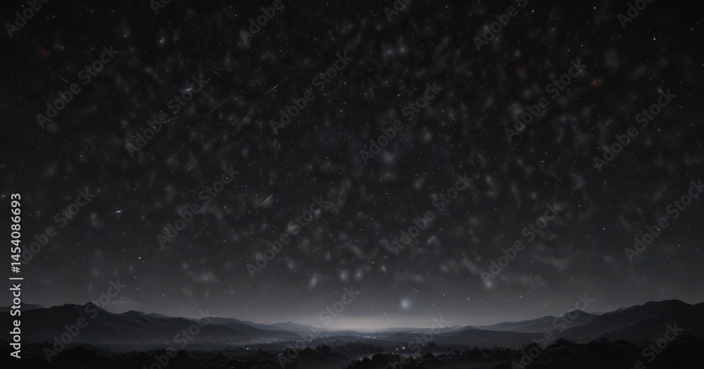 Fototapeta premium Millions of stars sparkle on a deep black night sky, celestial, heavens, background