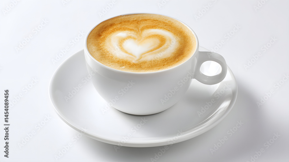 Creamy Ristretto Coffee Crafted with Smooth Espresso in a White Cup on a Clean Surface Creamy Ristretto Coffee Crafted with Smooth Espresso in a White Cup on a Clean Surface