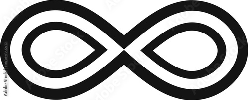 Intertwined double infinity symbol embodies concepts of eternity, boundless potential, and endless possibilities, forming a visually captivating representation of limitless concepts