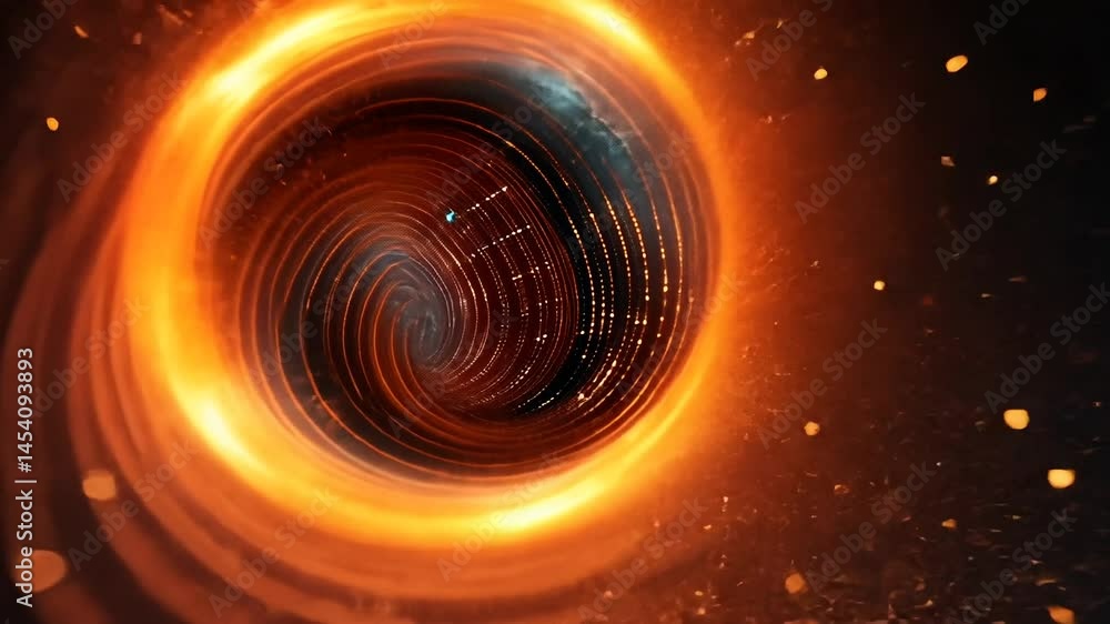 Abstract black hole with glowing energy vortex Abstract black hole with glowing energy vortex