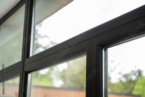 Cuadro en lienzo High-efficiency window corner with glossy insulated spacer strip and textured fr