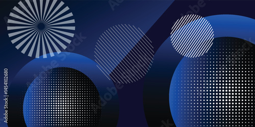 Abstract blue geometric background. Dynamic shapes composition. vector illustration. eps 10