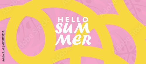 Creative concept of summer bright and juicy banners set.  Abstract art background with wavy shapes and lines. Templates for celebration, branding, card, cover, label, poster, saleads, ads