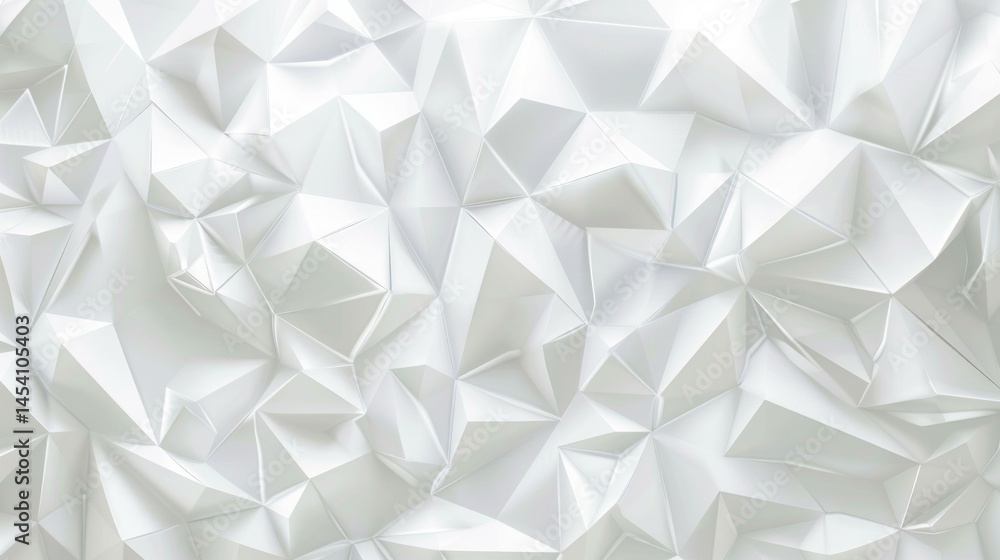 Obraz premium White geometric abstract with subtle shadows