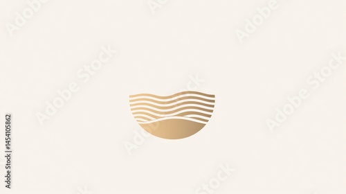 Digital illustration of a stylized sun with undulating waves radiating downwards.