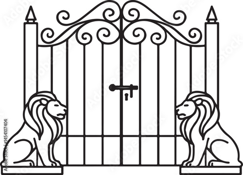 wrought iron fence