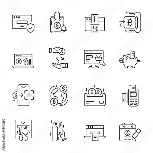 Financial icons illustrate monetary concepts