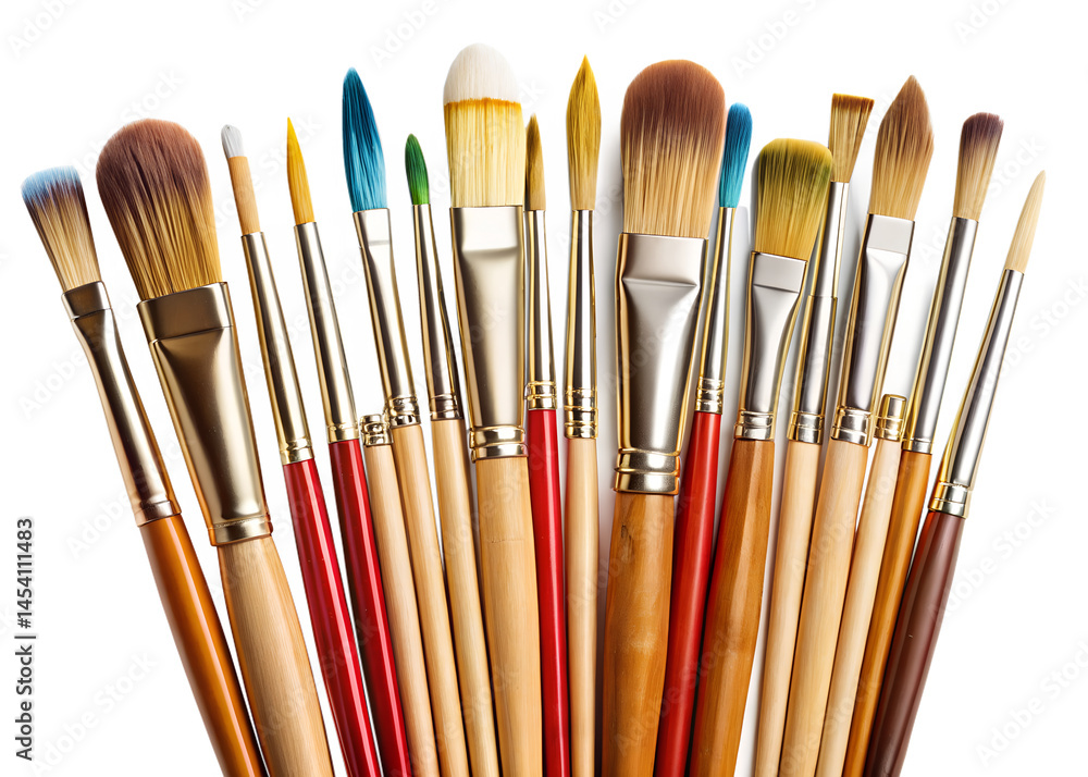 Fototapeta premium paint brushes isolated on white