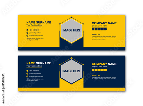 Email signature design or email footer and personal social media cover template.