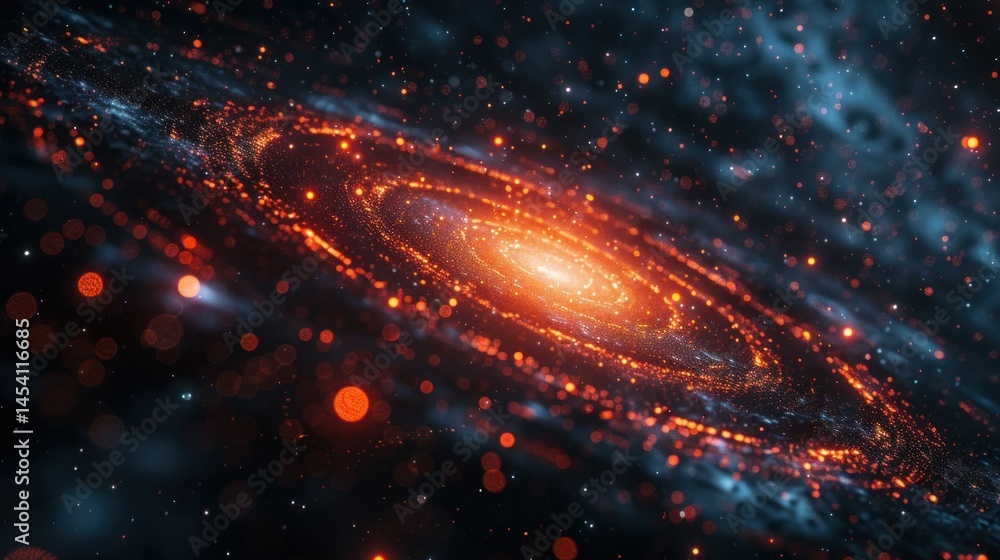 Fototapeta premium Futuristic digital abstract with binary code