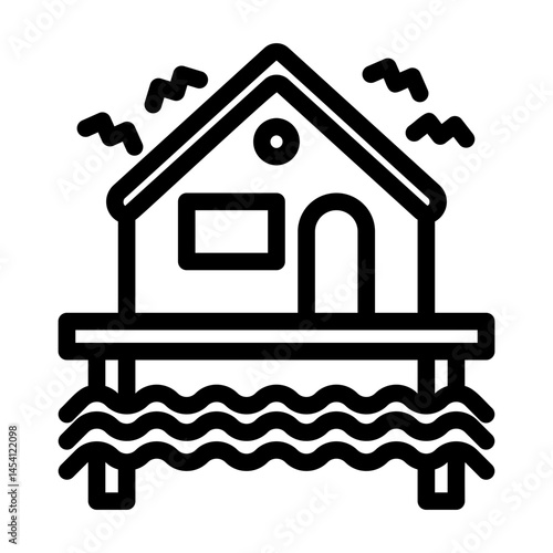 a series of icons containing holiday activities, travel, views, souvenirs and goods