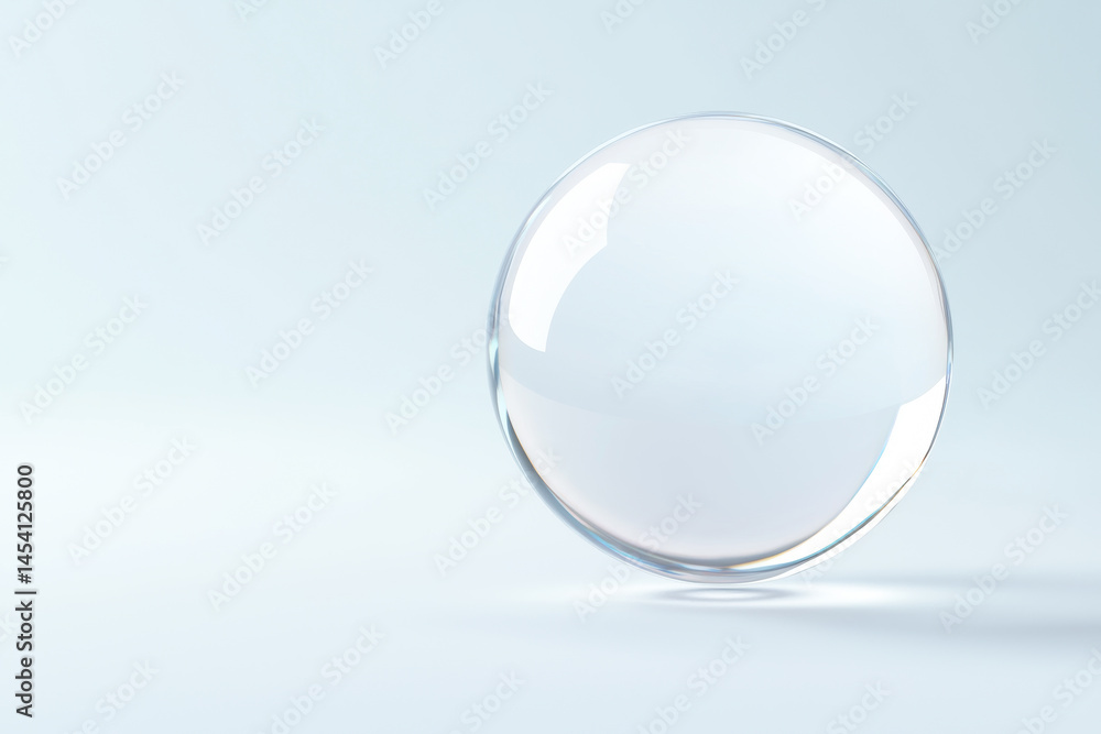 A transparent glass sphere on a soft background, symbolizing clarity and purity. A transparent glass sphere on a soft background, symbolizing clarity and purity.