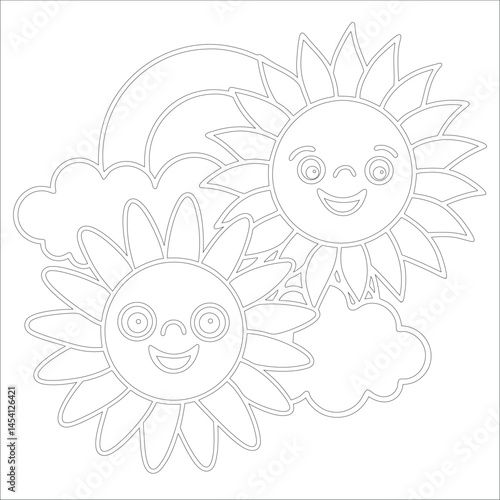 Cute Hand Drawn Kawaii Coloring Book Art