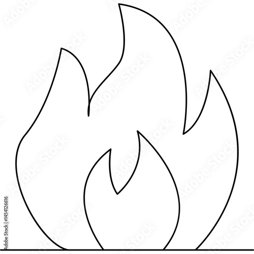 Fire icon single vector illustration