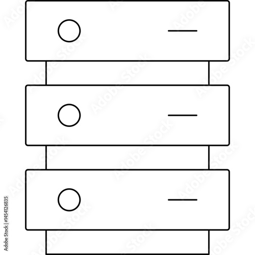 Server icon single vector illustration