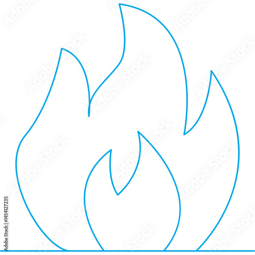 Fire icon single vector illustration