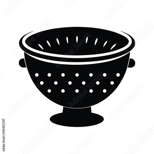 colander on white background