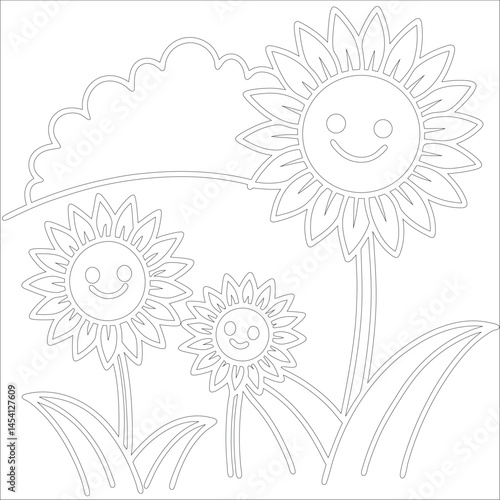 Cute Hand Drawn Kawaii Coloring Book Art
