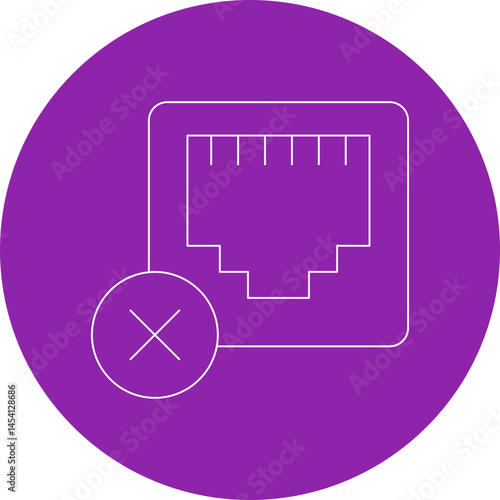 Ethernet icon single vector illustration