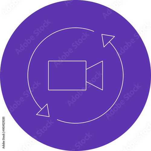 Video cam icon single vector illustration