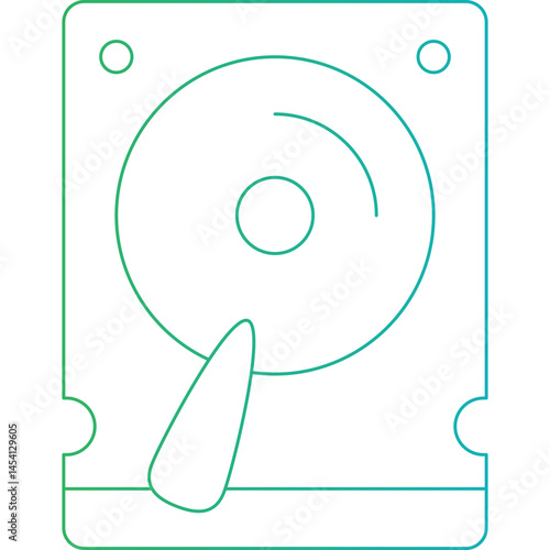 Hard disk icon single vector illustration