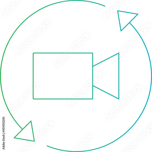 Video cam icon single vector illustration