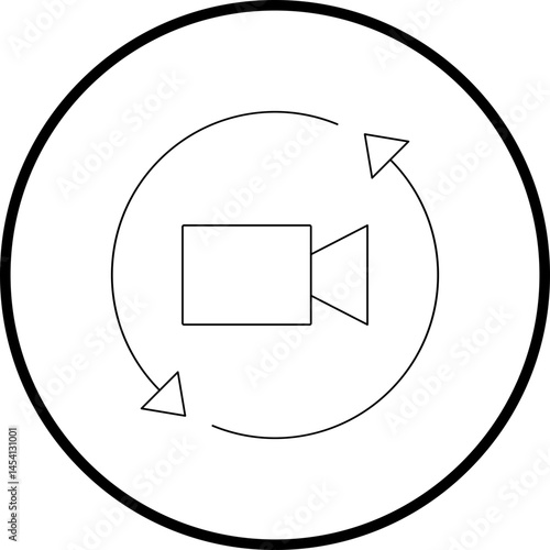 Video cam icon single vector illustration