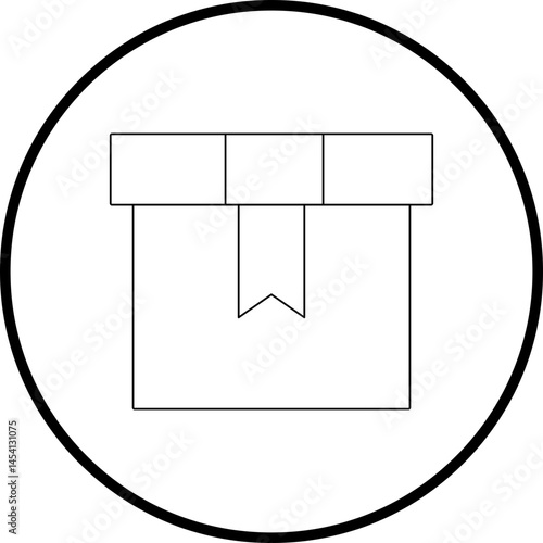 Box icon single vector illustration