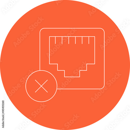 Ethernet icon single vector illustration
