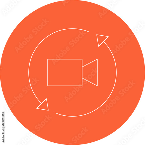 Video cam icon single vector illustration