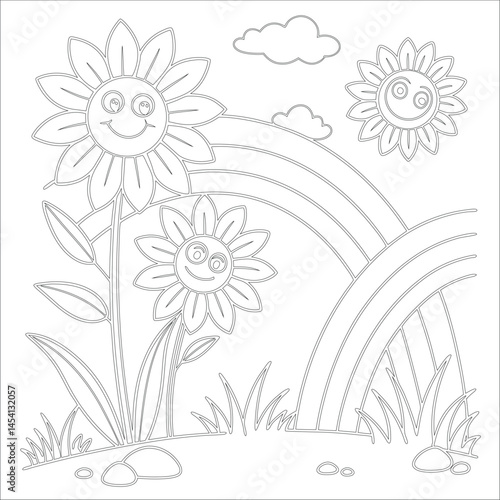 Cute Hand Drawn Kawaii Coloring Book Art