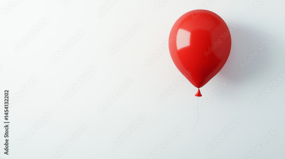 A vibrant red balloon against a clean, white background, symbolizing celebration and joy. A vibrant red balloon against a clean, white background, symbolizing celebration and joy.