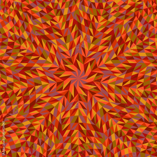 Dynamic radial pattern mosaic background - colorful psychedelic abstract vector graphic