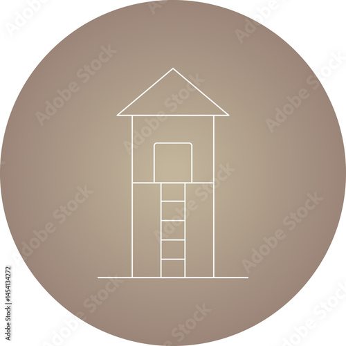 Tree house icon single vector illustration
