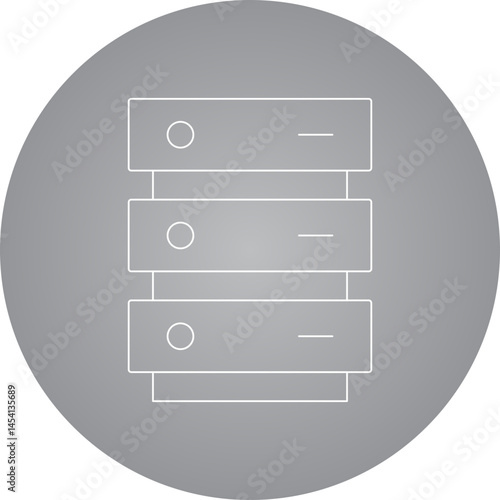 Server icon single vector illustration