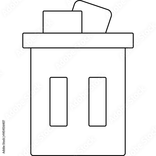 Dustbin icon single vector illustration