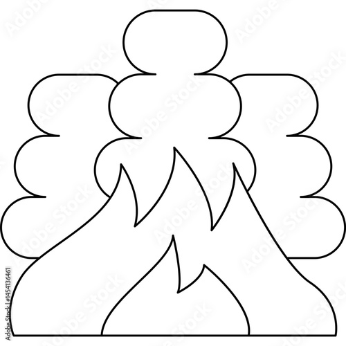 Fire icon single vector illustration