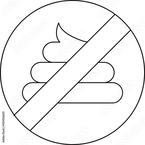 No poop icon single vector illustration