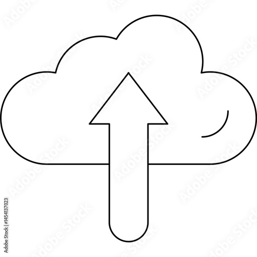 Uploading icon single vector illustration