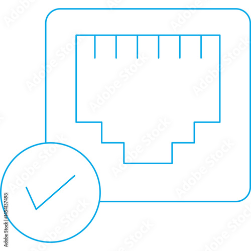 Ethernet cable icon single vector illustration