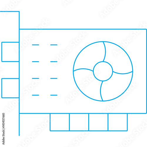 GPU icon single vector illustration