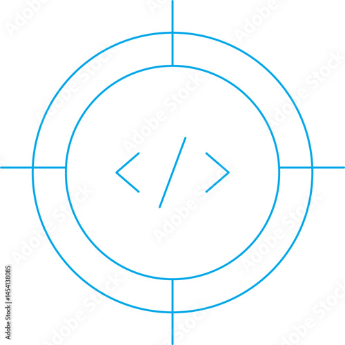 Target icon single vector illustration